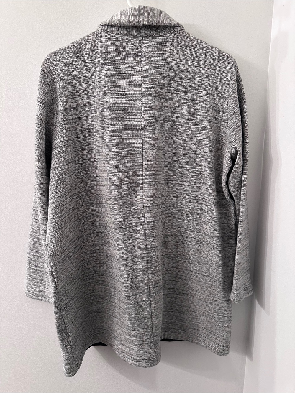 Eileen Fisher Organic Cotton Collar Long Jacket/Coat minimalist layering Size M - Picture 4 of 6